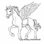 Pegasus the Winged Horse: Coloring Pages 3