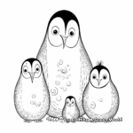 Penguin Family Coloring Pages for Chill Out 3