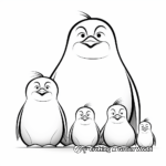Penguin Family Coloring Pages for Chill Out 4