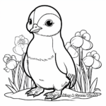 Penguin with Arctic Poppies Coloring Pages 3