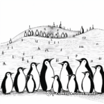 Penguins' Waddle Adaptation Coloring Pages 1