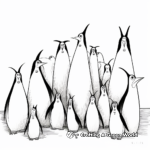 Penguins' Waddle Adaptation Coloring Pages 2