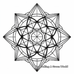 Pentagram Sacred Geometry Coloring Pages for Adults 4