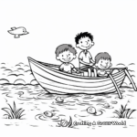People in a Rowboat Coloring Pages 1