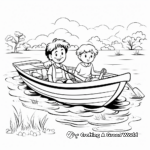 People in a Rowboat Coloring Pages 4