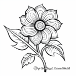 Peppermint Flower Coloring Pages for Adults 1
