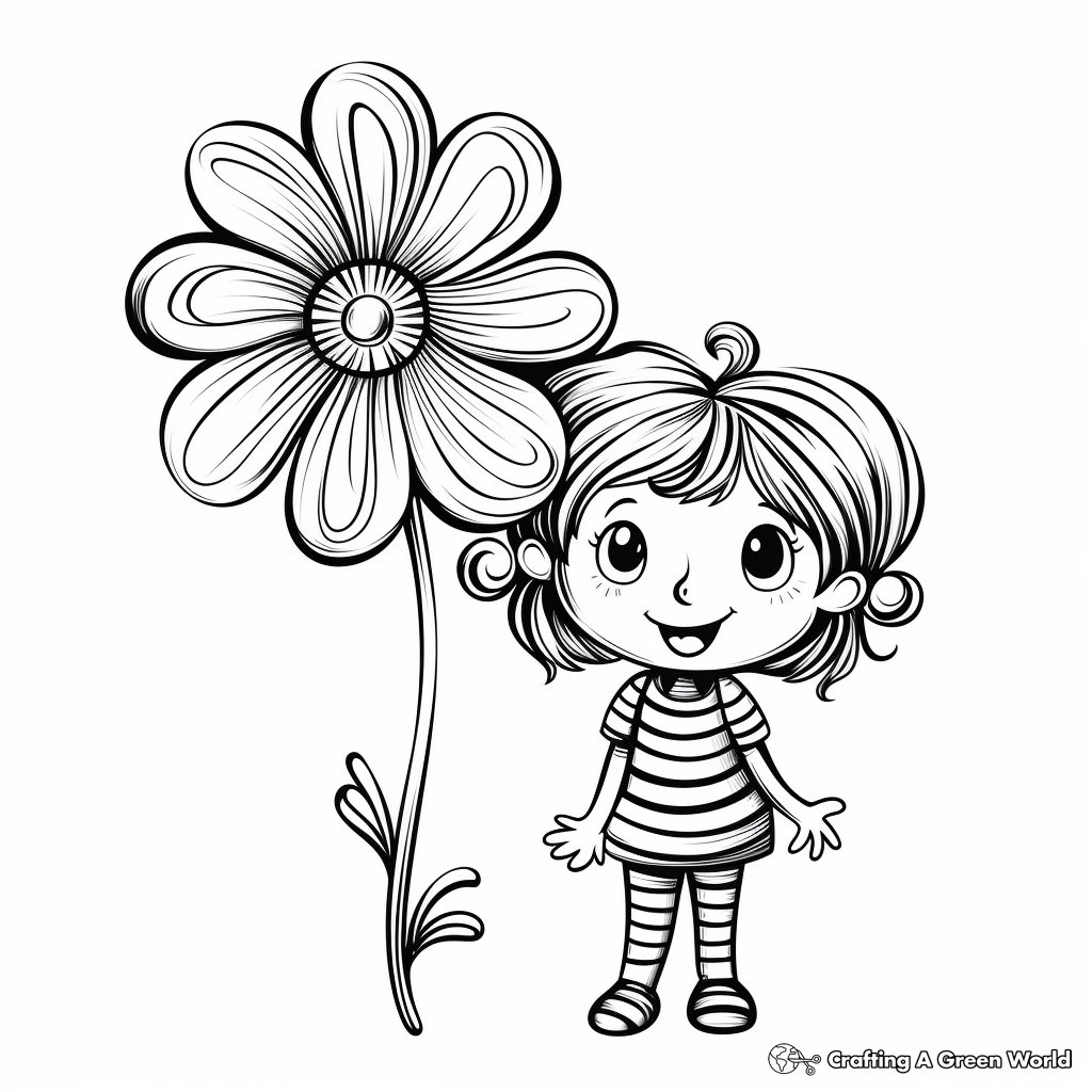 Peppermint Flower Coloring Pages for Adults 2