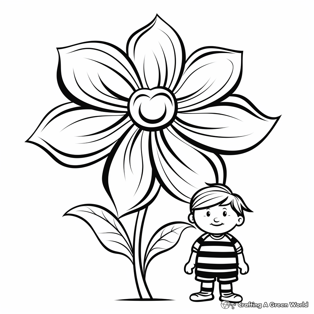 Peppermint Flower Coloring Pages for Adults 3