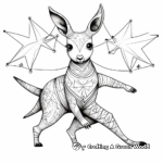 Performing Circus Kangaroo Coloring Pages for Children 2