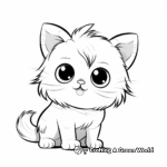 Persian Baby Cat Coloring Pages: Fur Galore 3