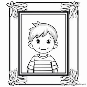 Personalized Photo Frame Coloring Pages 1