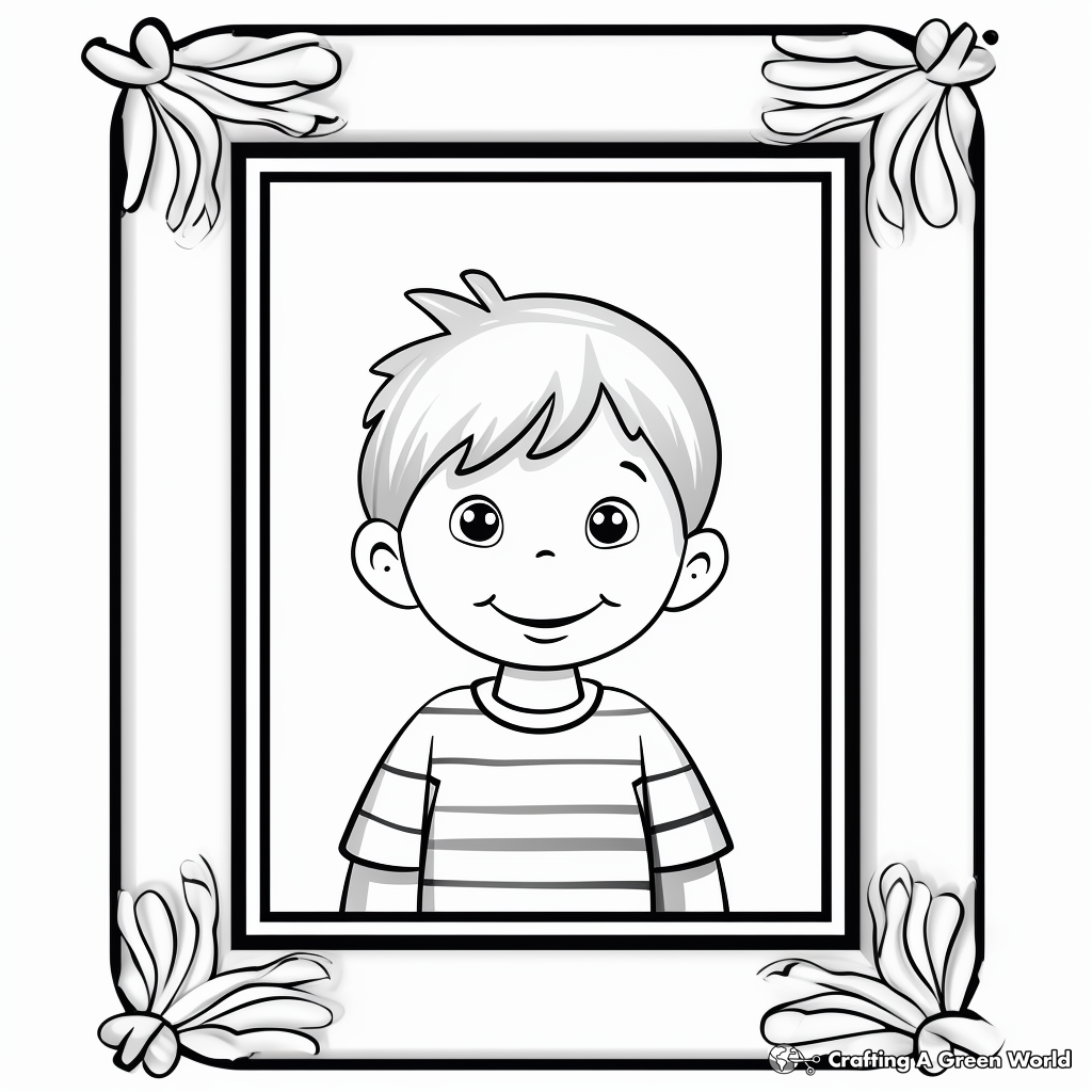Personalized Photo Frame Coloring Pages 1