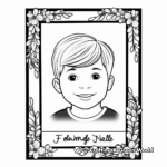 Personalized Photo Frame Coloring Pages 2