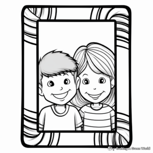 Personalized Photo Frame Coloring Pages 4