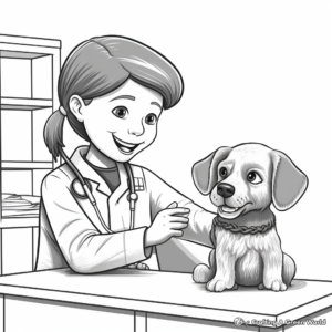Pet Check-Up Veterinary Clinic Coloring Pages 3