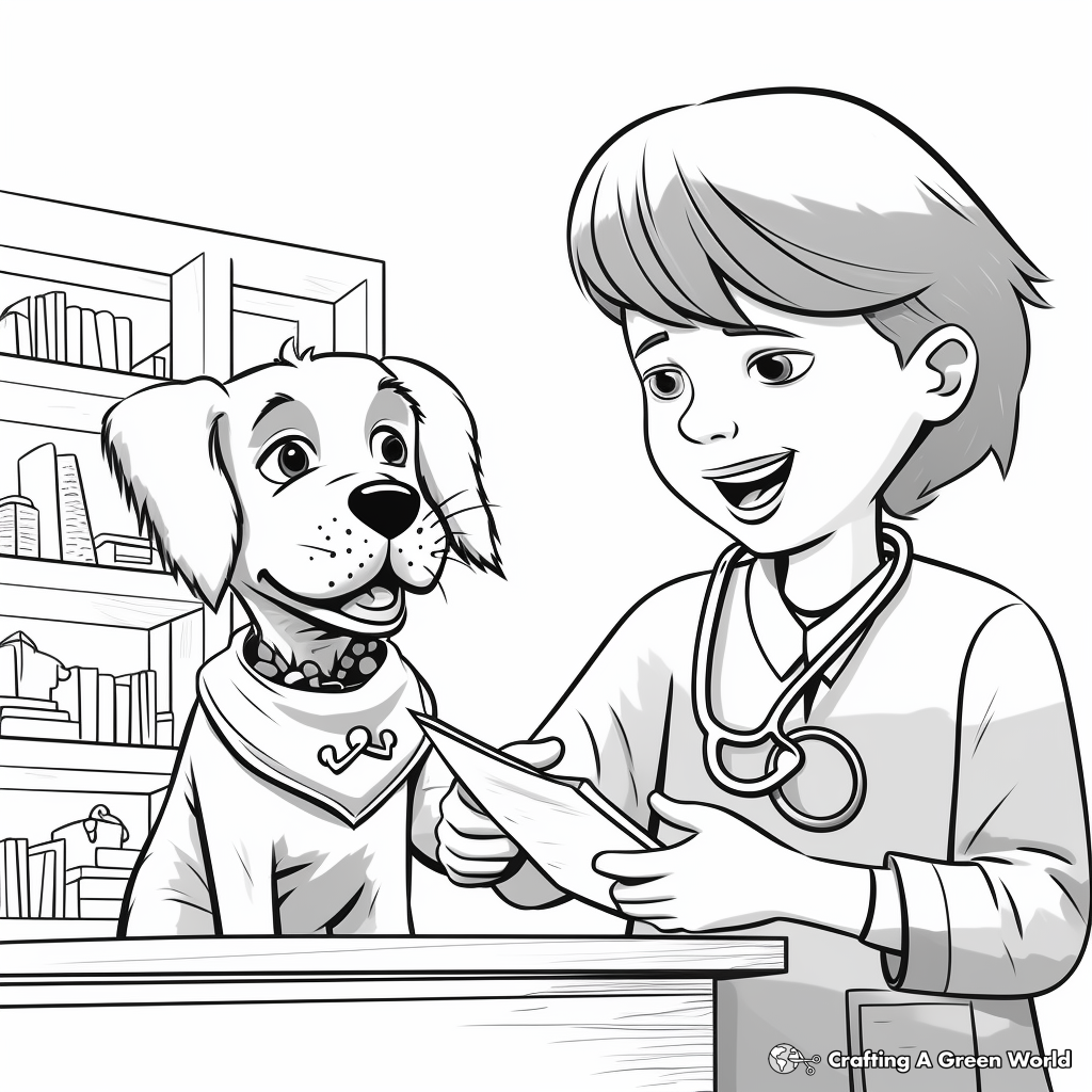 Pet Check-Up Veterinary Clinic Coloring Pages 4