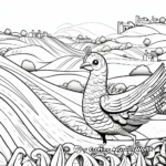 Pheasant Habitat Scene Coloring Pages for Extra Fun 2