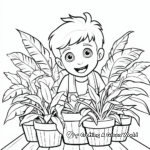 Philodendron Plants Coloring Pages for Kids 2