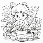Philodendron Plants Coloring Pages for Kids 3