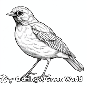 Red Winged Blackbird Coloring Pages - Free &amp; Printable!