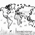 Physical World Map Coloring Pages 2