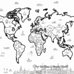Physical World Map Coloring Pages 3
