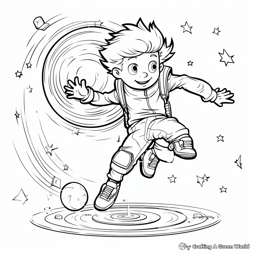 Physics in Action: Gravity and Motion Coloring Pages 3
