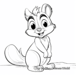 Picture-Perfect Chipmunk Pose Coloring Pages 1