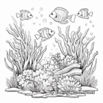 Picturesque Coral Reef Aquarium Coloring Pages 2