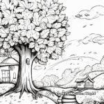 Picturesque Fall Leaves Coloring Pages 1