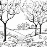 Picturesque Fall Leaves Coloring Pages 3