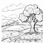 Picturesque Fall Leaves Coloring Pages 4