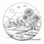 Picturesque Tropical Island Coloring Pages 2