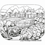 Picturesque Vegetable Garden Coloring Pages 1
