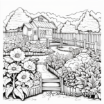 Picturesque Vegetable Garden Coloring Pages 3