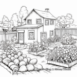 Picturesque Vegetable Garden Coloring Pages 4