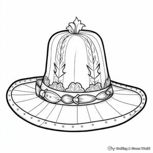 Pilgrim Hat Coloring Pages for Adults 1
