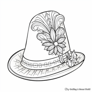 Pilgrim Hat Coloring Pages for Adults 4