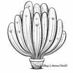 Pilosocereus Blue Cactus Drawing Pages for Coloring 1