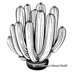 Pilosocereus Blue Cactus Drawing Pages for Coloring 3