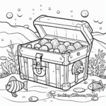 Pirate And Treasure Chest Under Sea Coloring Pages 3