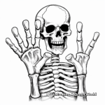 Pirate-Themed Skeleton Hand Coloring Pages 4