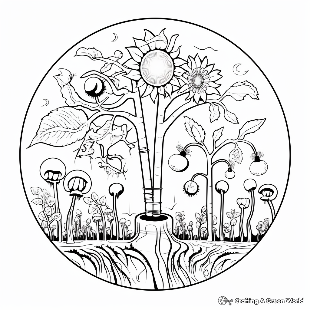 Plant Life Cycle Coloring Pages for Kids 4