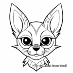 Playful Abyssinian Cat Head Coloring Pages 3