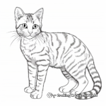 Playful American Shorthair Cat Coloring Pages 3