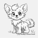 Playful Anime Wolf Pup Coloring Pages 2
