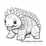 Playful Ankylosaurus Dinosaur Coloring Pages 2