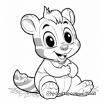 Playful Baby Chipmunk Coloring Activities 1
