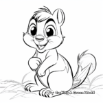 Playful Baby Chipmunk Coloring Activities 3