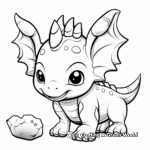 Playful Baby Triceratops: A Fun Coloring Page 1